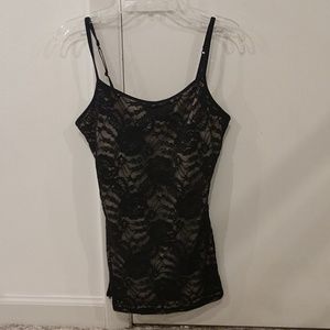 Express Black and Tan Lace Cami